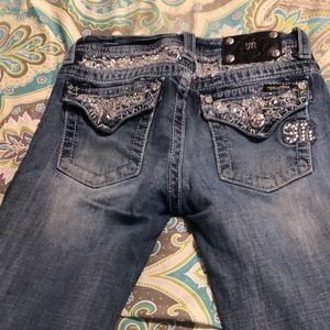 Girls Miss Me boot cut jeans size 14